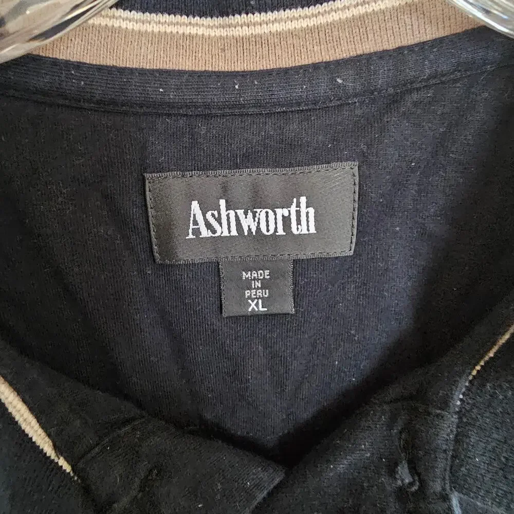 Ashworth Men's Polo, Black, Size XL